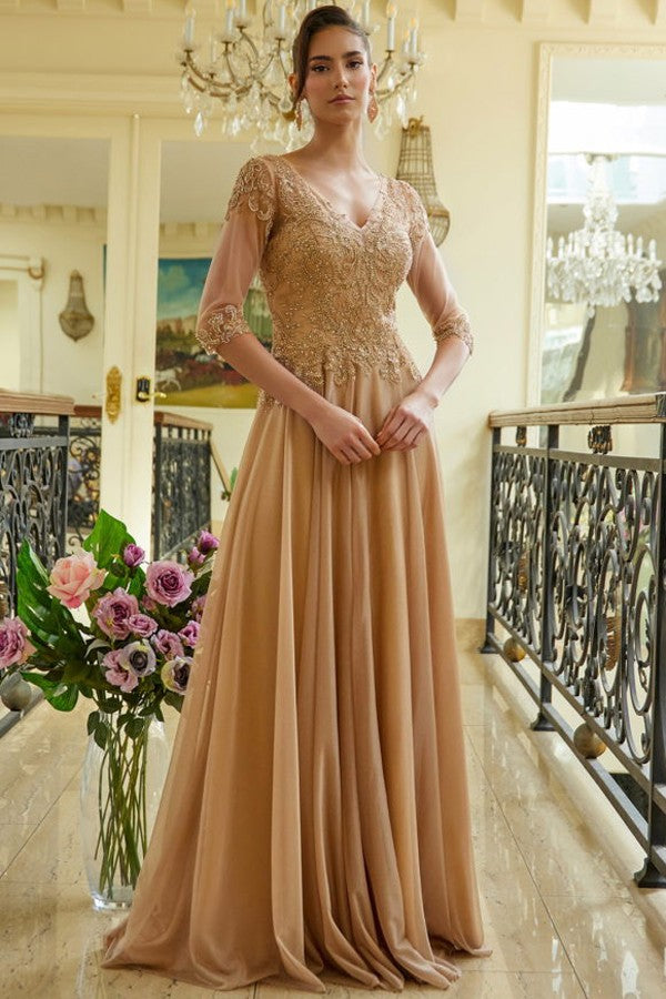 Sheer 3 Quarter Sleeves V Neckline Mob Dress Sheer 3 Quarter Sleeves V Neckline Mob Dress 433-572-4X-Mob