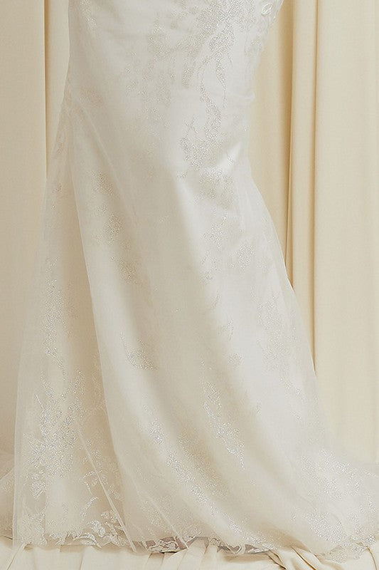 Bridal Gown with detachable Train
