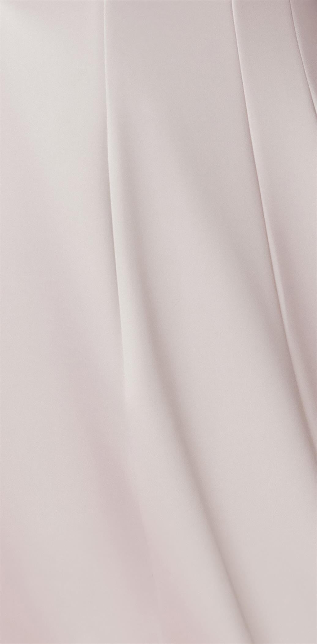 ONE SHOULDER RUFFLE OVERLAY TRUMPET LONG GOWN NARI-E467W