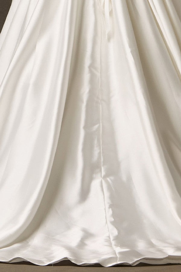 Strapless Sweetheart A Line Mikado Wedding Gown Strapless Sweetheart A Line Mikado Wedding Gown  ACW30092-W
