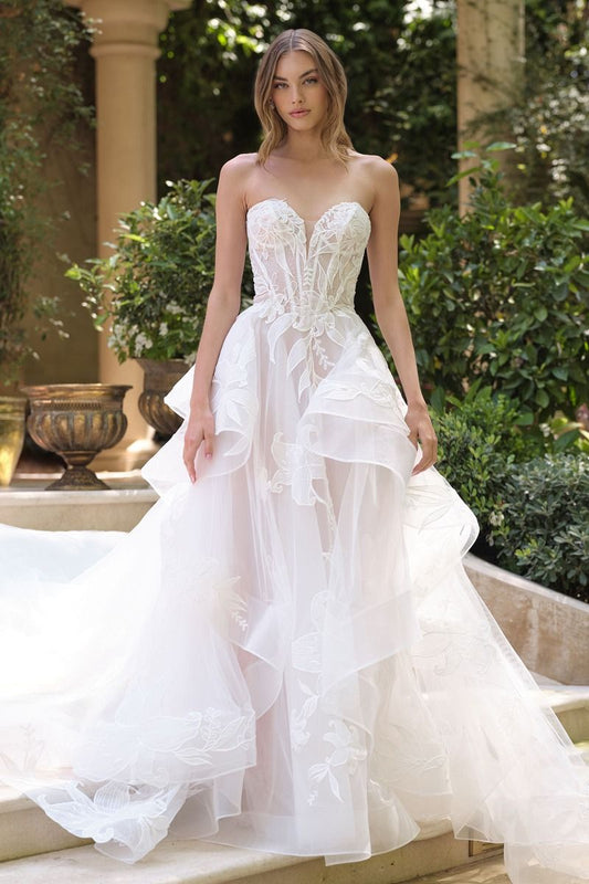 Star Lily floral design atop layered tulle