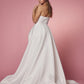 STRAPLESS SWEETHEART NECLINE WITH SLIT WEDDING GOWN JW938NARI