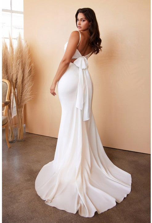 Tie Back Wedding Gown-Minimalist