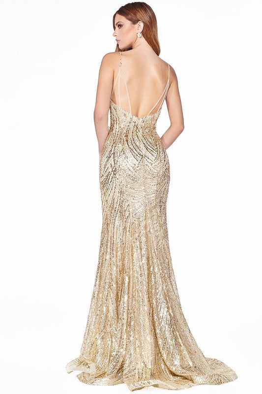 Ladivine CR844 GLITTER MERMAID DRESS