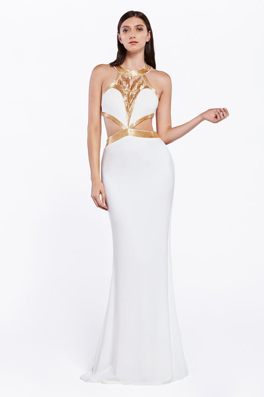 Beaded Gold Gown