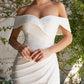 Off shoulder Wedding gown minimalist