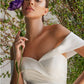 Off shoulder Wedding gown minimalist