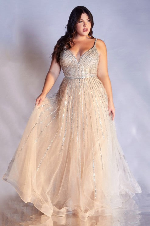 Curvy Embellished Gown