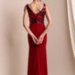 Elegant Sequins and embroidered Dress with Slit