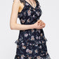 Nurode Wax Flower Mini Ruffled Sleeveless Dress