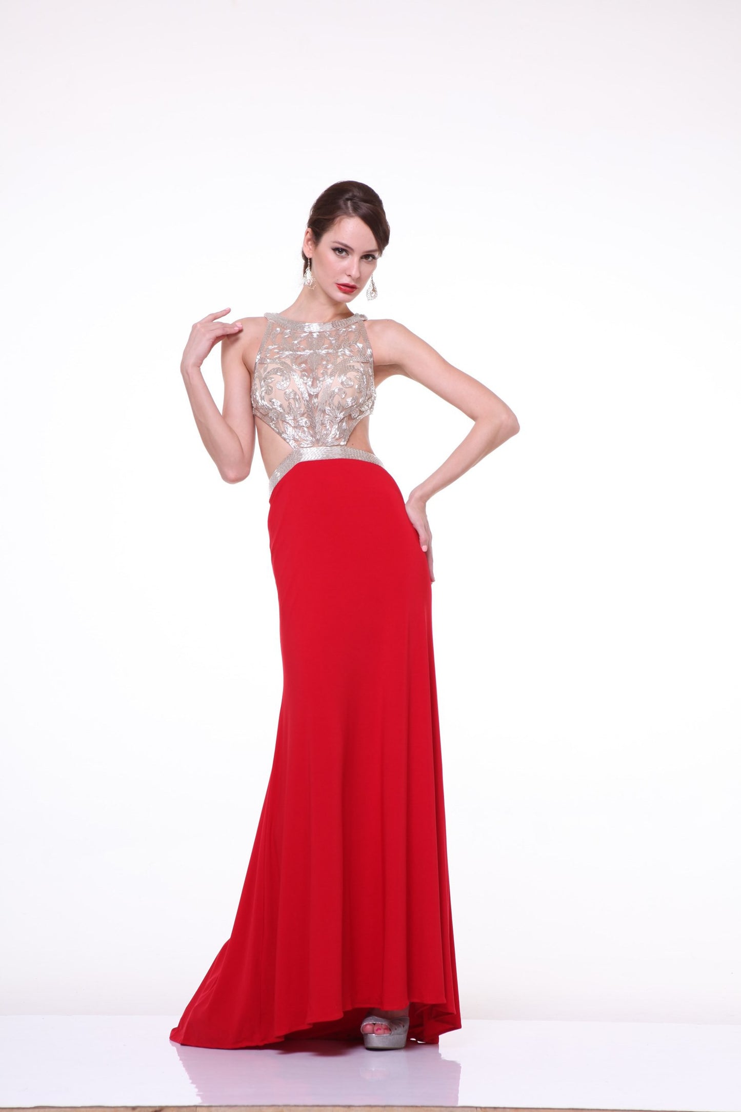 Open Back Beaded Gown