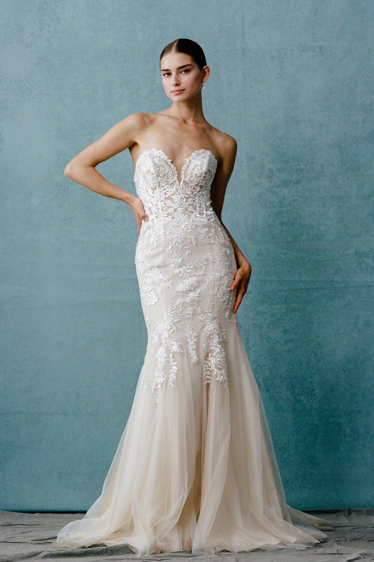 Bridal Gown with Detachable Sleeves