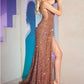 One Shoulder Sequence Gown