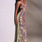 Ladivine CD880 Glam Prom Dress with slit