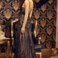 Sequin Glitter Embellished Trumpet Dress-B1144