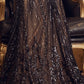 Sequin Glitter Embellished Trumpet Dress-B1144