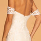 Off Shoulder Lace Trumpet Wedding Gown -32-591