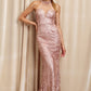 FULL BODY SEQUINS PARTY DRESS, UNIQUE DESIGN WITH HIGH NECK, RHINESTONES, LACE BACK AND BACK SLIT