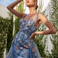 ANDREA & LEO A0894 CHRISTINA NIGHT ROSE BEADED EMBROIDERED SHEATH GOWN