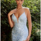 Andrea & Leo-A1159 Backless Mermaid Gown in Blue