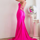 Ladivine CD2219 Open back Fitted gown with