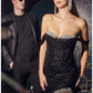 Ladivine CD284 Black Glamour dress with silver
