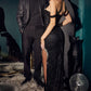 Ladivine CD284 Black Glamour dress with silver